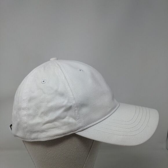Unbranded Slideback Hat White OSFM Adjustable Solid 6 Panel Blank - Picture 4 of 8